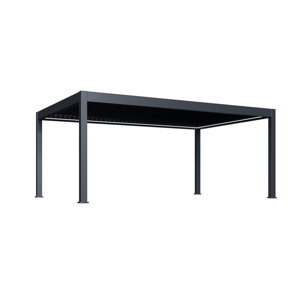 Orion Prestige vrijstaand lamellen overkapping 400x600 cm elektrisch - Antraciet