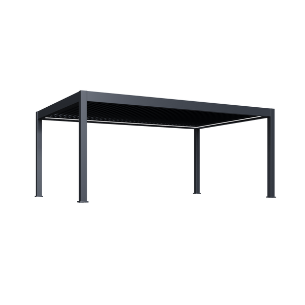 Orion Prestige vrijstaand lamellen overkapping 400x600 cm elektrisch - Antraciet