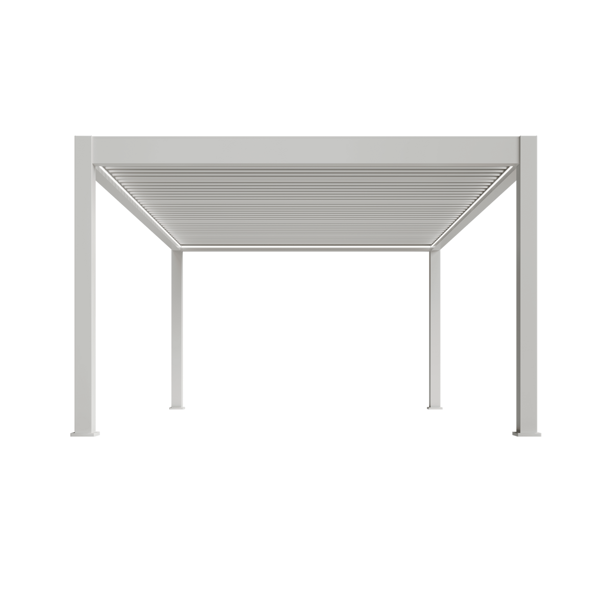 Orion Prestige vrijstaand lamellen overkapping 400x600 cm elektrisch - Wit