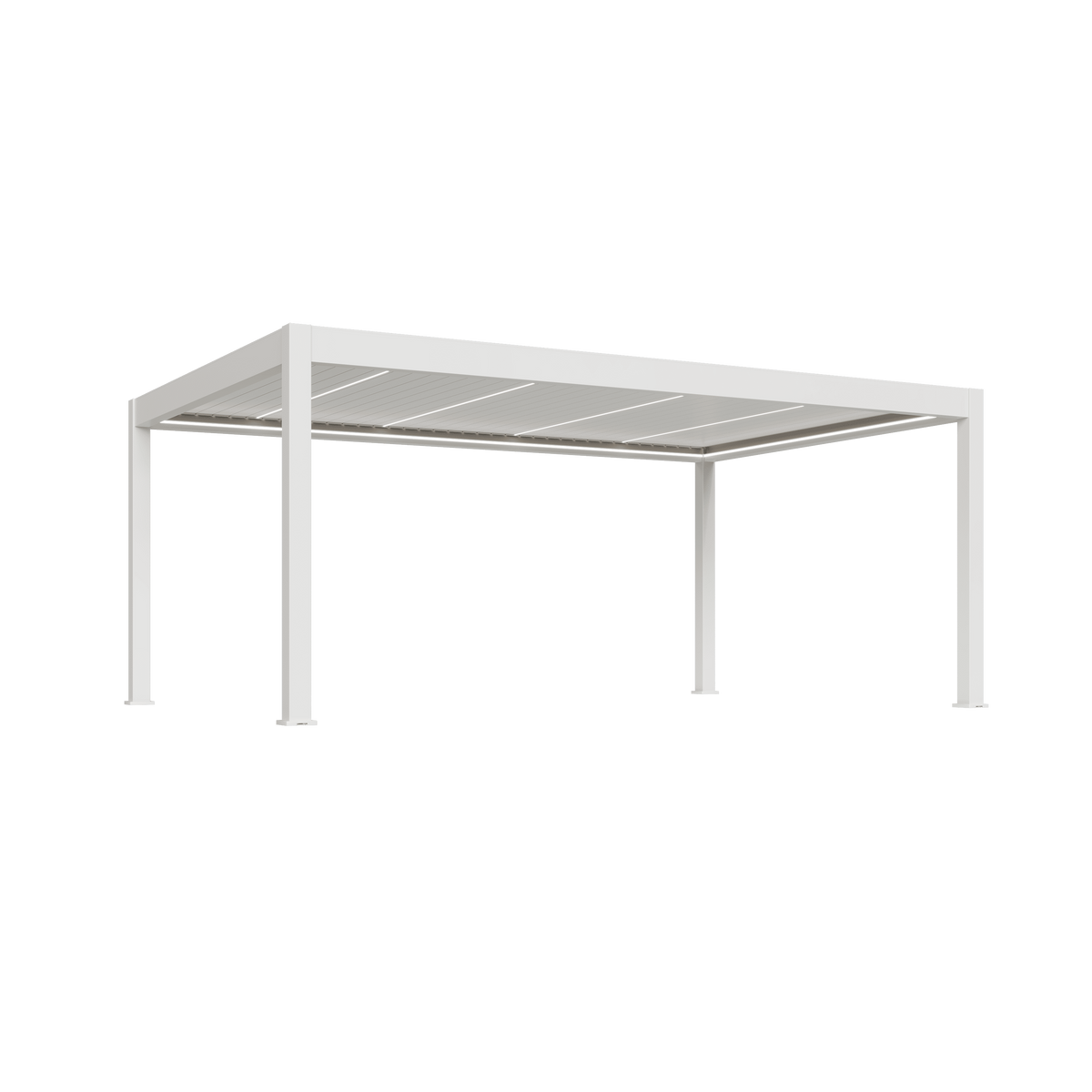 Orion Prestige vrijstaand lamellen overkapping 400x600 cm elektrisch - Wit