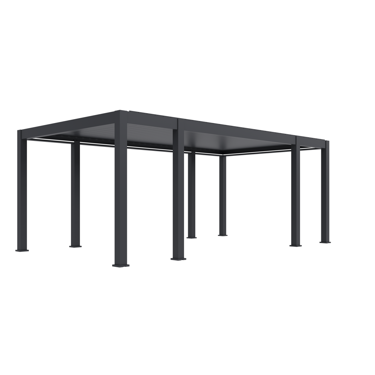 Orion Prestige vrijstaand lamellen overkapping 360x657 cm elektrisch - Antraciet