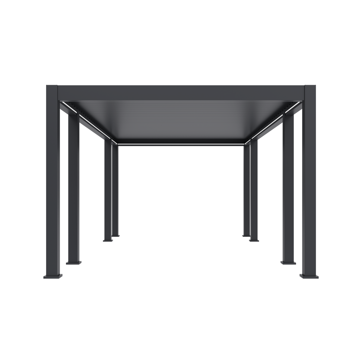 Orion Prestige vrijstaand lamellen overkapping 360x657 cm elektrisch - Antraciet