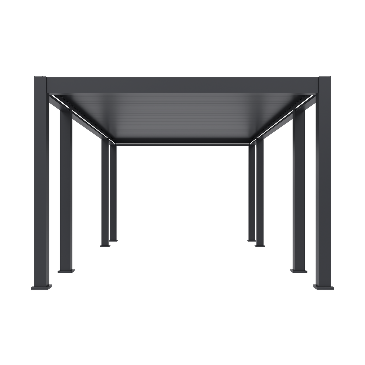 Orion Prestige vrijstaand lamellen overkapping 360x657 cm elektrisch - Antraciet