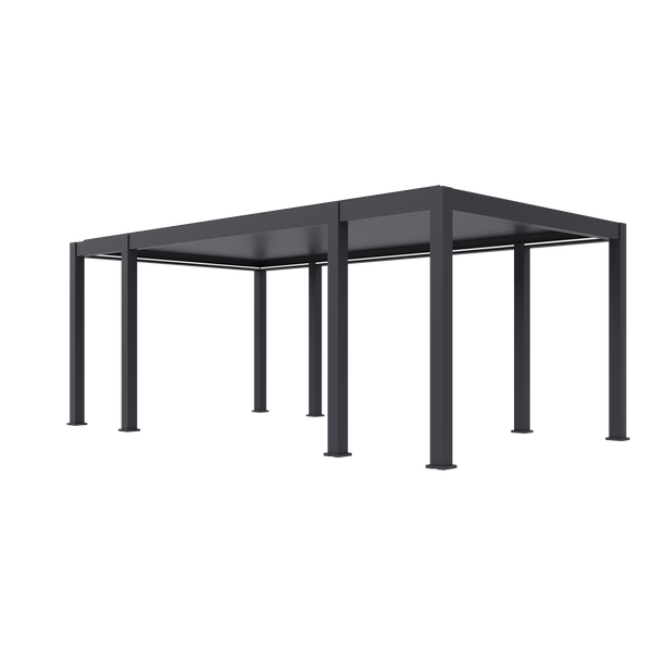 Orion Prestige vrijstaand lamellen overkapping 360x657 cm elektrisch - Antraciet