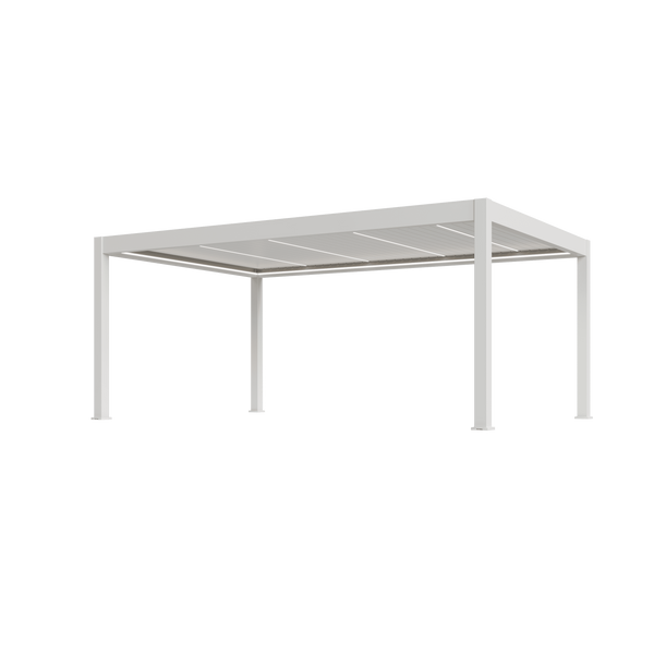 Orion Prestige vrijstaand lamellen overkapping 400x530 cm elektrisch - Wit