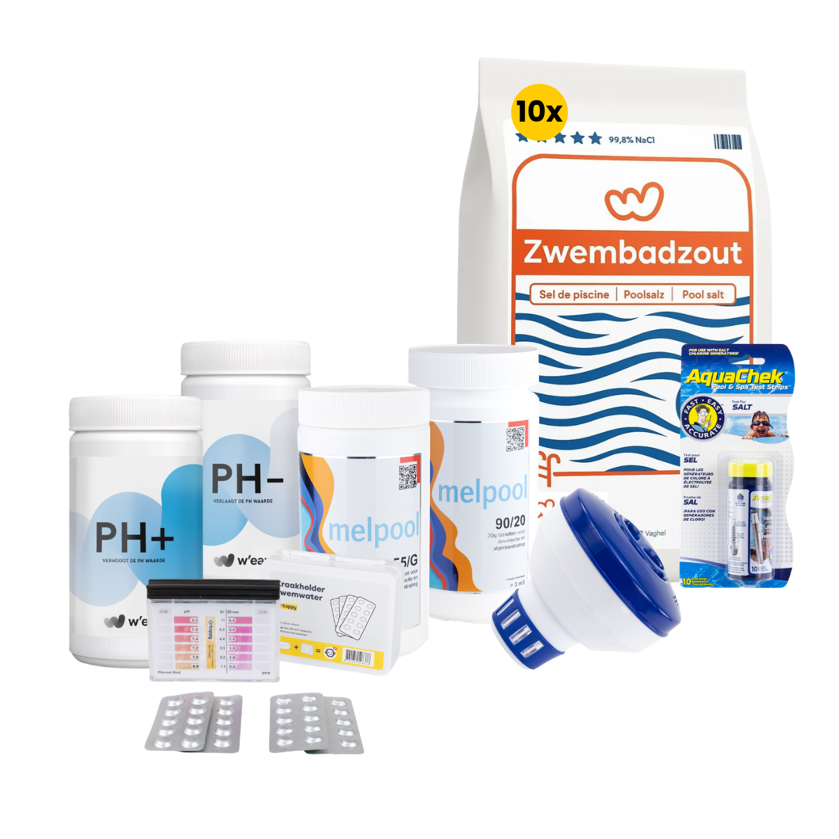 Toppy Helder Water startset opzetzwembaden zout tot 50m3