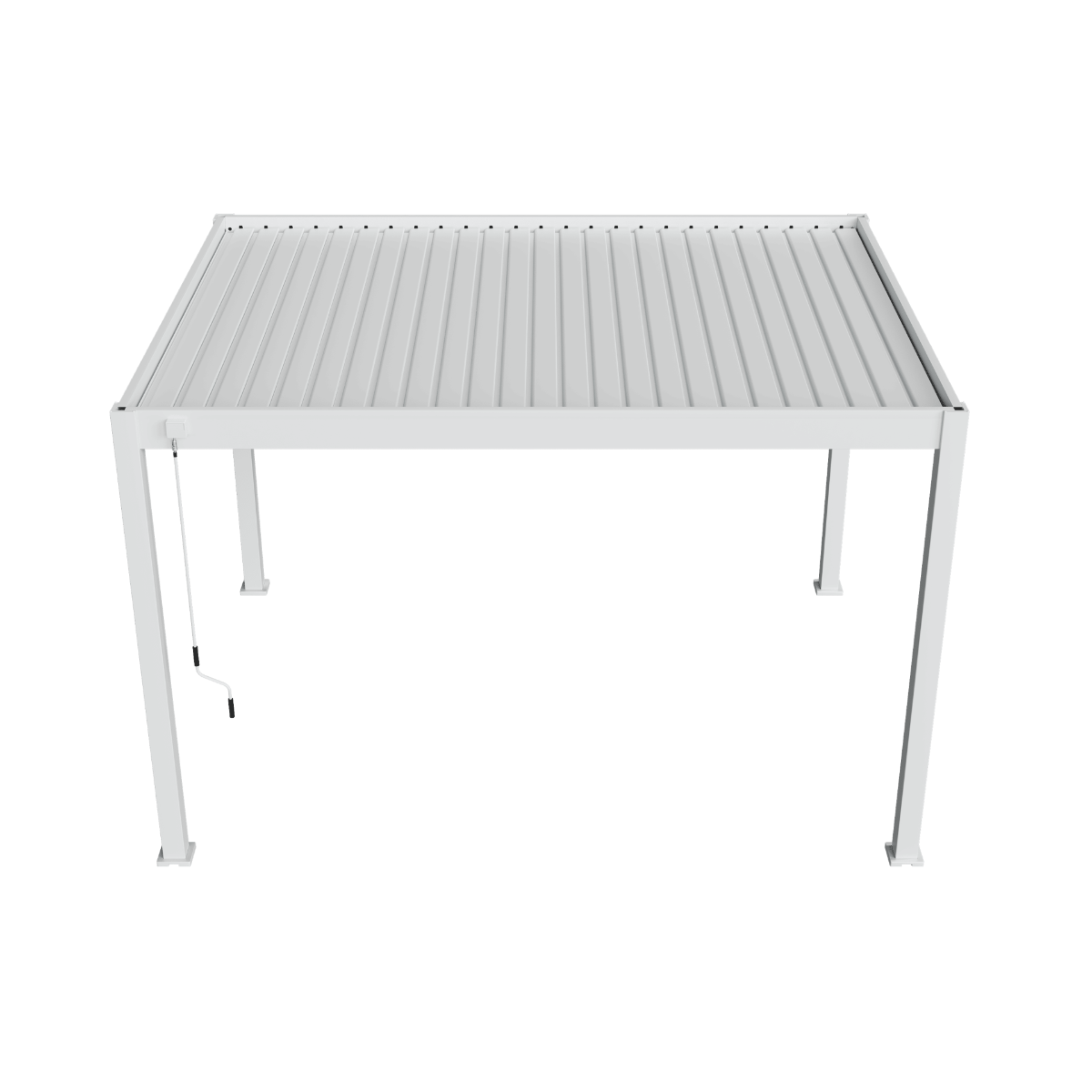 Orion Deluxe vrijstaand lamellen overkapping 300x400 cm handmatig - Wit