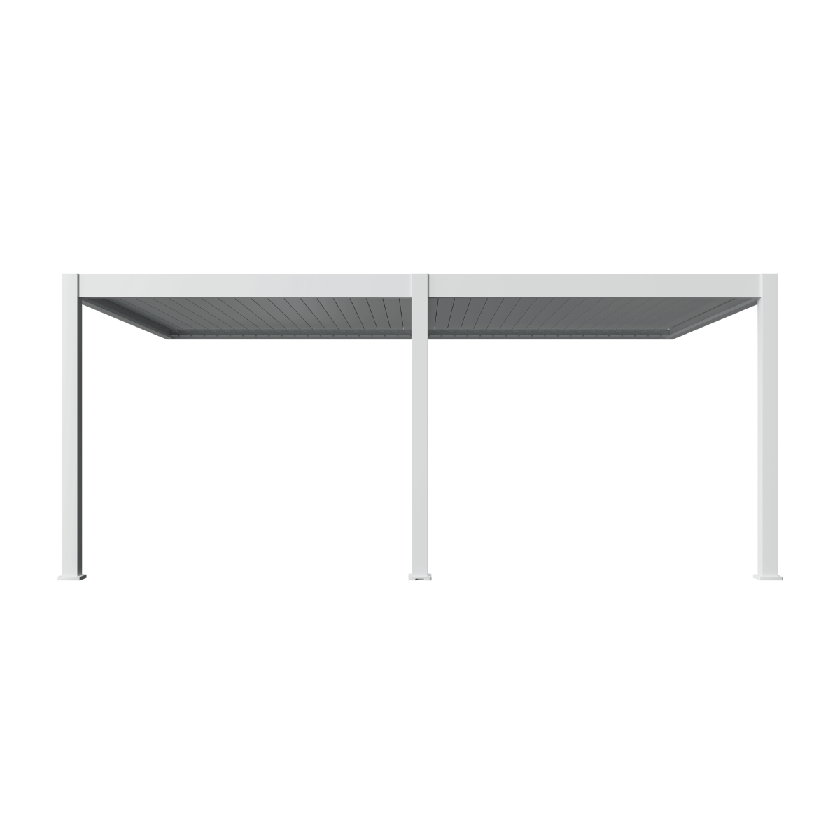 Orion Premium muurbevestiging lamellen overkapping 400x800 cm elektrisch - Wit