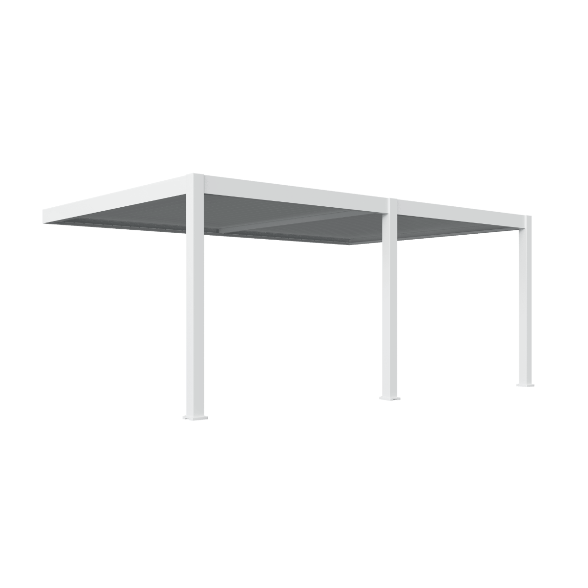 Orion Premium muurbevestiging lamellen overkapping 400x800 cm elektrisch - Wit