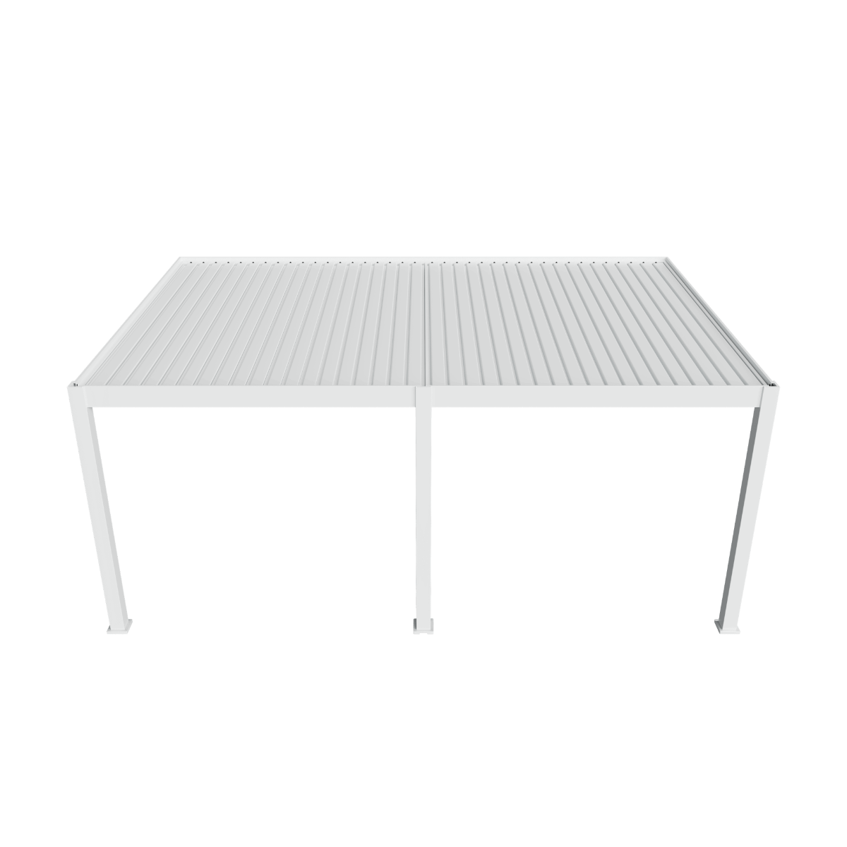 Orion Premium muurbevestiging lamellen overkapping 400x800 cm elektrisch - Wit