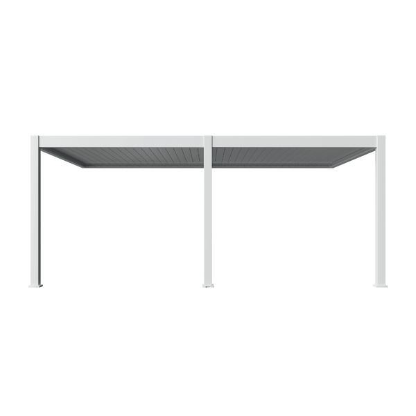 Orion Premium muurbevestiging lamellen overkapping 400x800 cm elektrisch - Wit