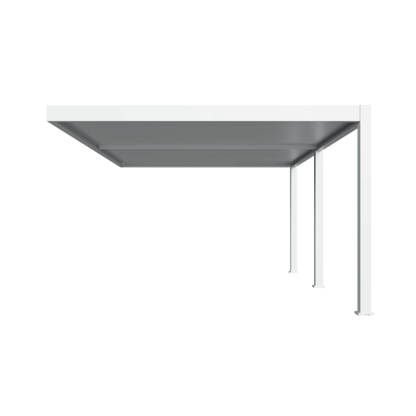 Orion Premium muurbevestiging lamellen overkapping 400x800 cm elektrisch - Wit