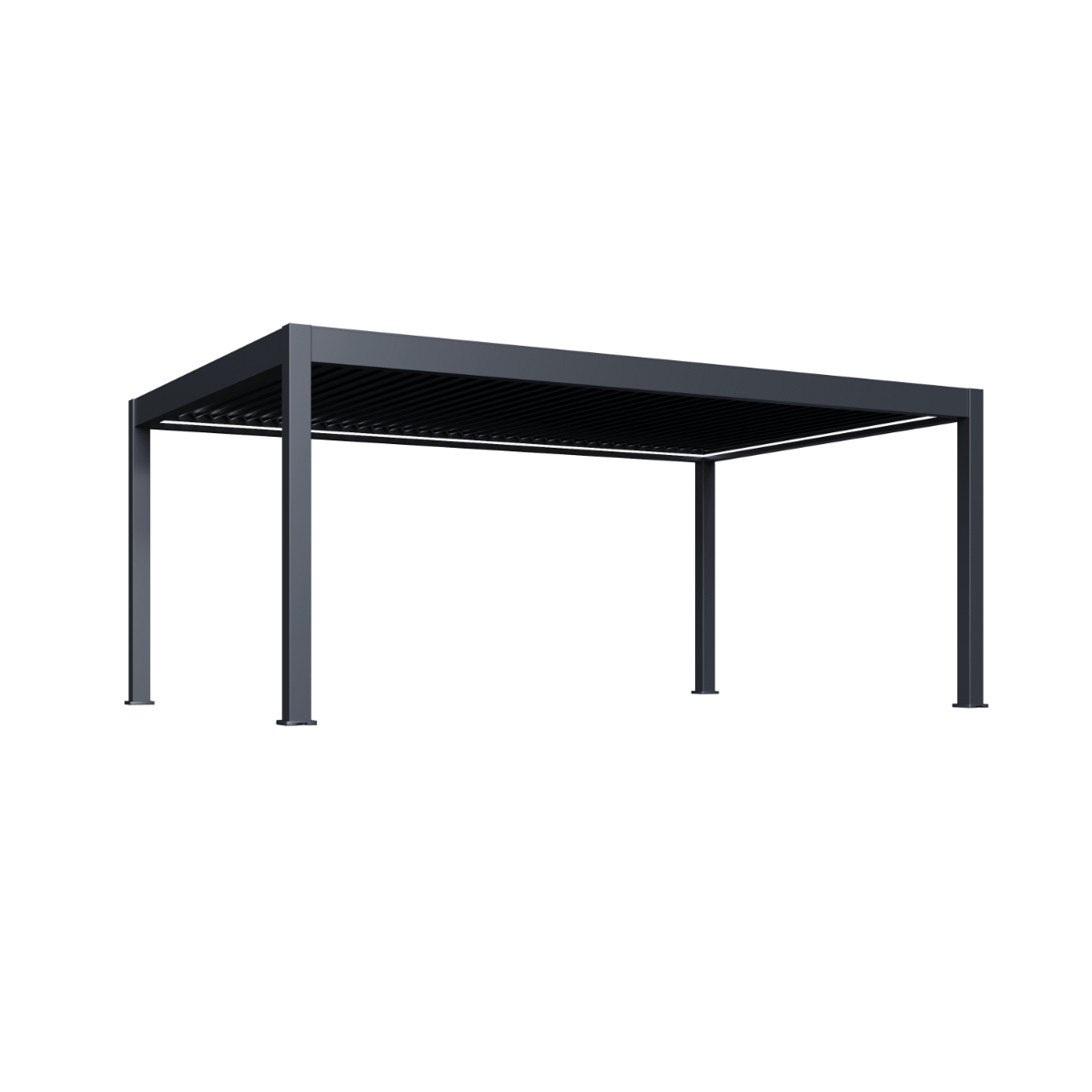 Orion Prestige vrijstaand lamellen overkapping 400x530 cm elektrisch - Antraciet