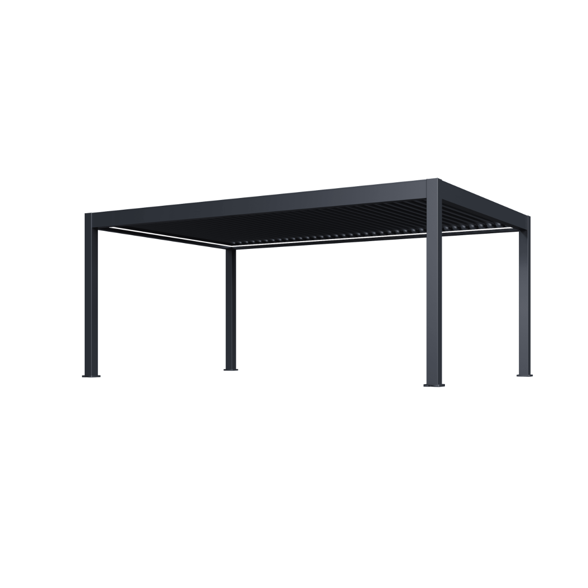 Orion Prestige vrijstaand lamellen overkapping 400x530 cm elektrisch - Antraciet