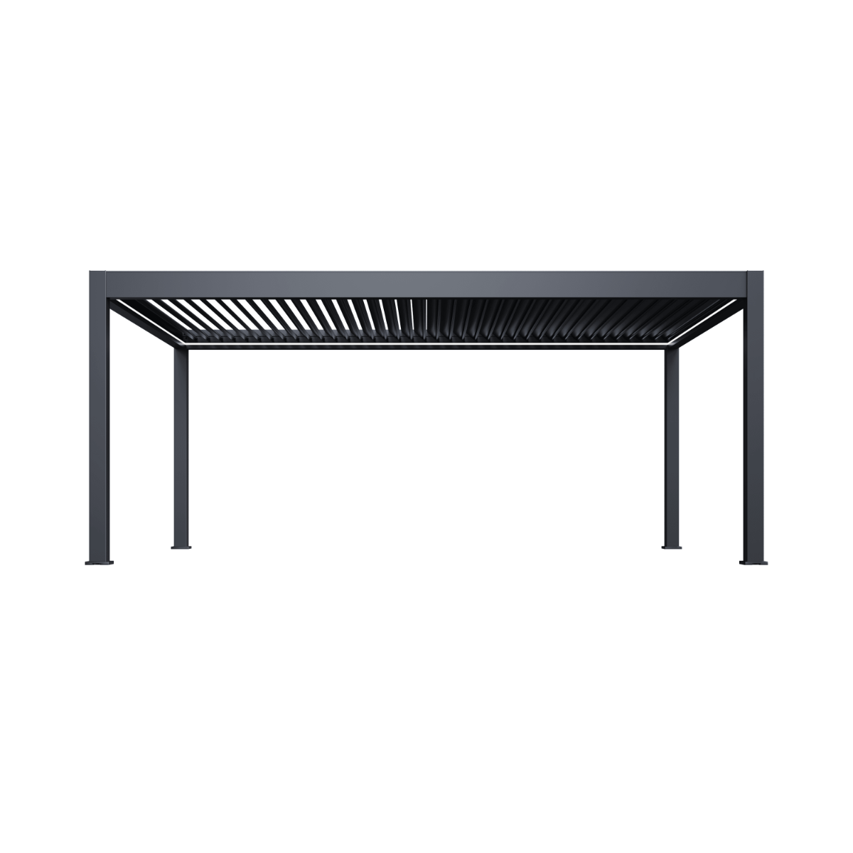 Orion Prestige vrijstaand lamellen overkapping 400x530 cm elektrisch - Antraciet