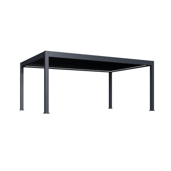 Orion Prestige vrijstaand lamellen overkapping 400x530 cm elektrisch - Antraciet