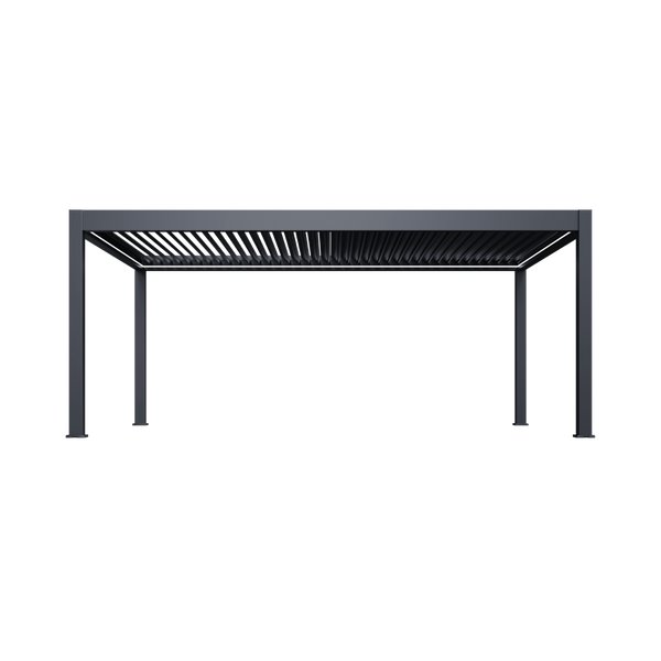 Orion Prestige vrijstaand lamellen overkapping 400x530 cm elektrisch - Antraciet