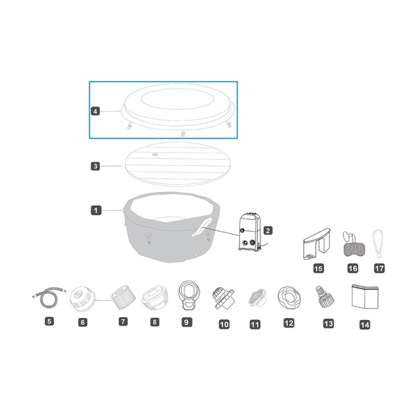 Lay-Z Spa Carrara AirJet spa cover - Ø170 cm