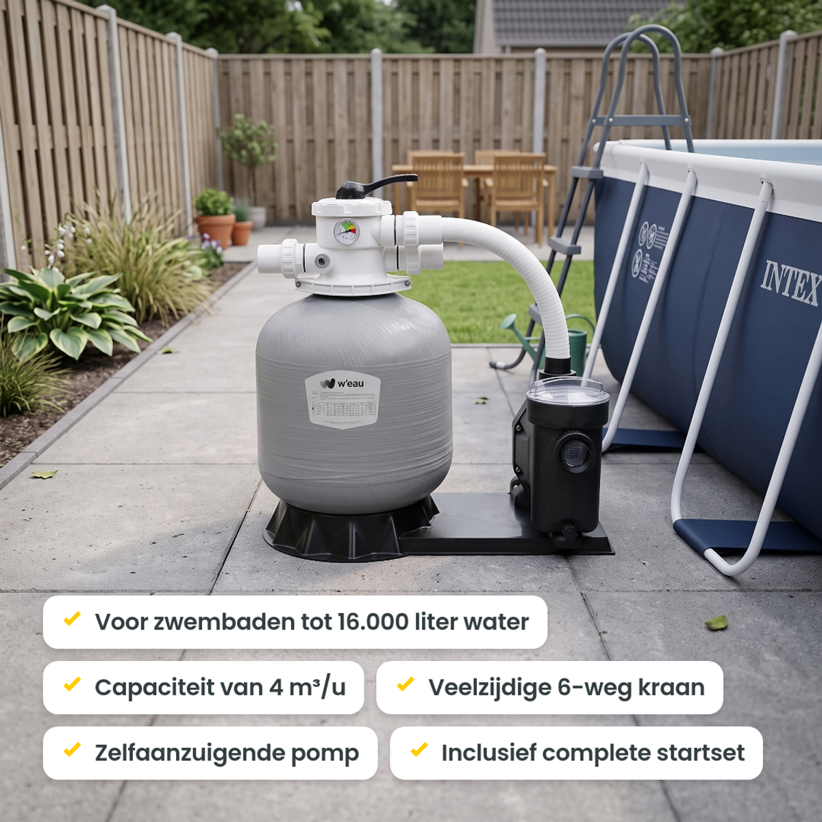 Startset W'eau FPP-350 zandfilterset - 4 m³/u