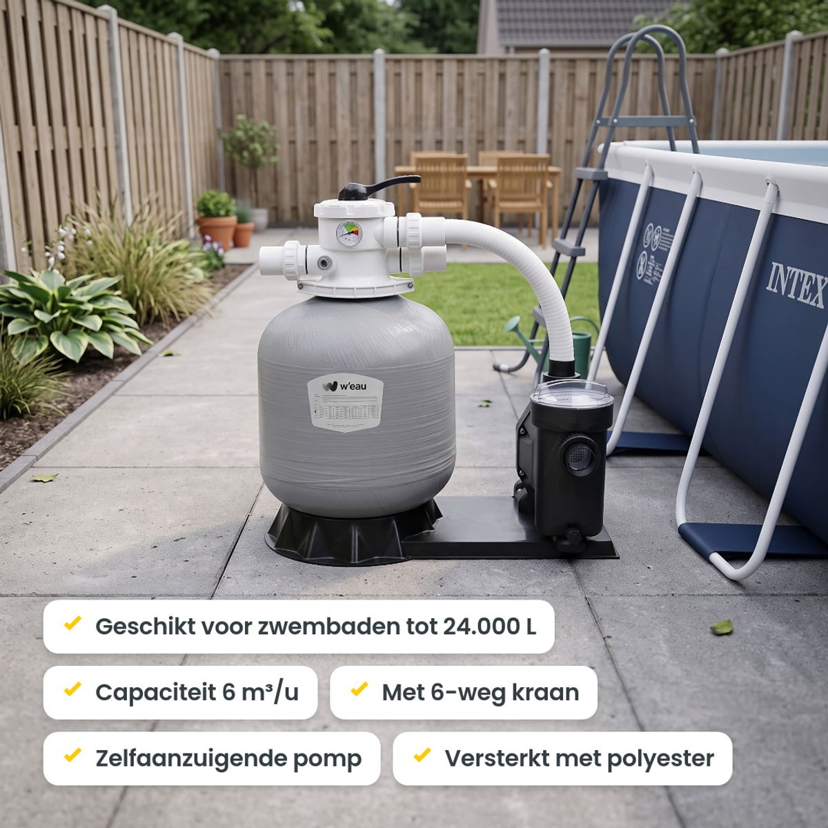 Startset W'eau FPP-400 zandfilterset - 6 m³/u