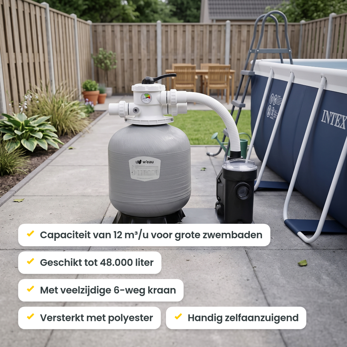 Startset W'eau FPP-500 zandfilterset - 12 m³/u