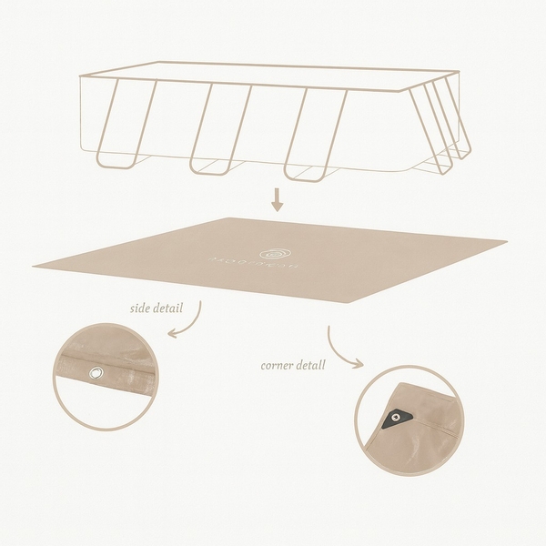 Swim Essentials Essence grondzeil - 400 x 200 cm - Zand