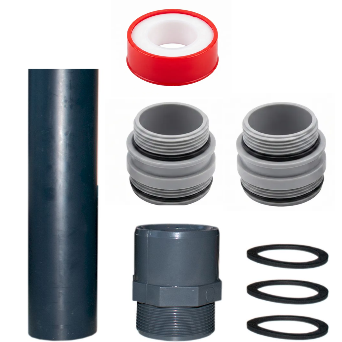 W'eau FPP/VPP zandfilterset aansluitset - 1,5"/50 mm naar 38 mm