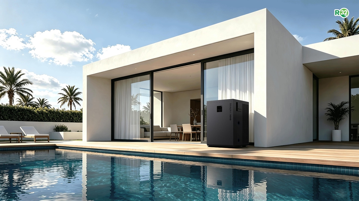 AQS Nova Vertical Full Inverter zwembad warmtepomp - 7kw 