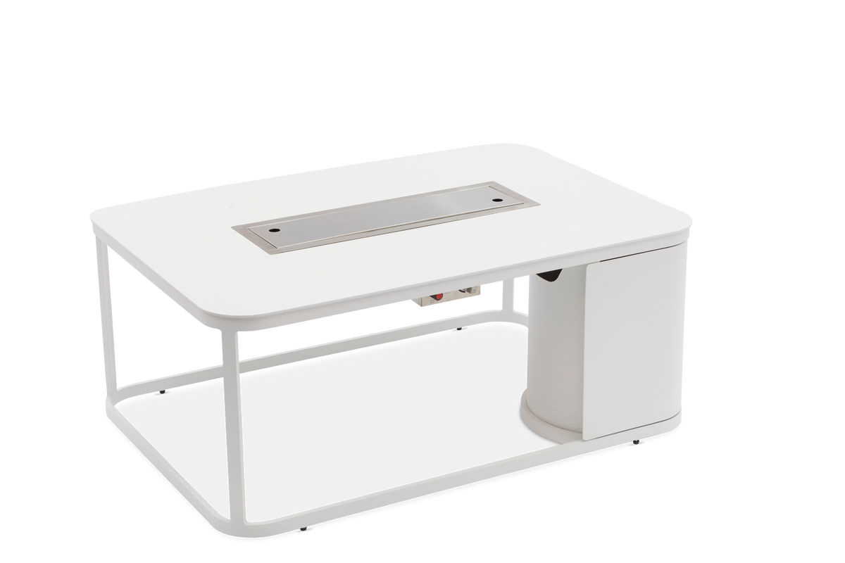 STAY Fogo Rectangular vuurtafel - White
