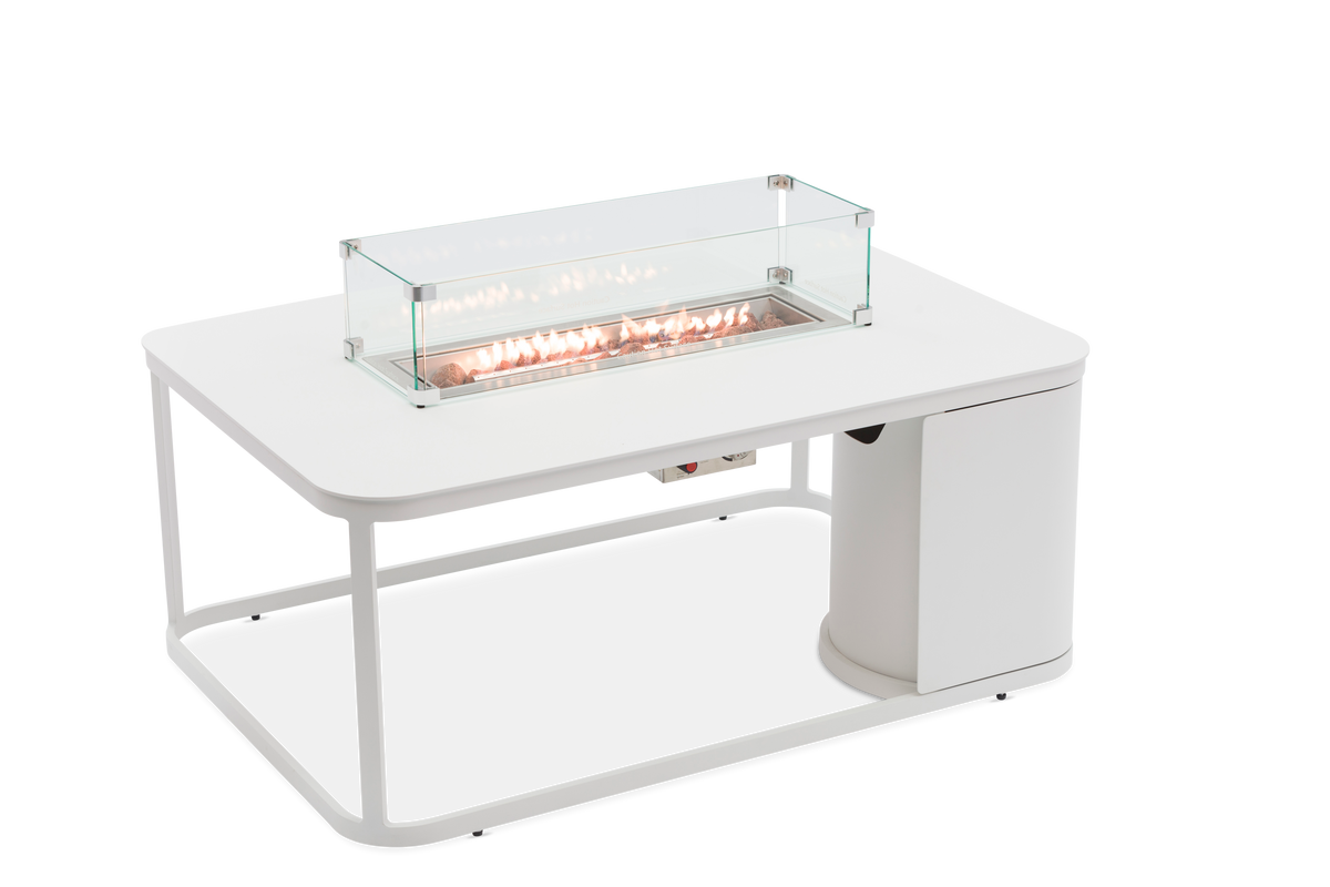 STAY Fogo Rectangular vuurtafel - White