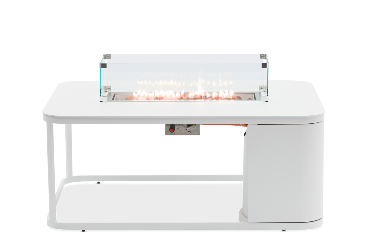 STAY Fogo Rectangular vuurtafel - White