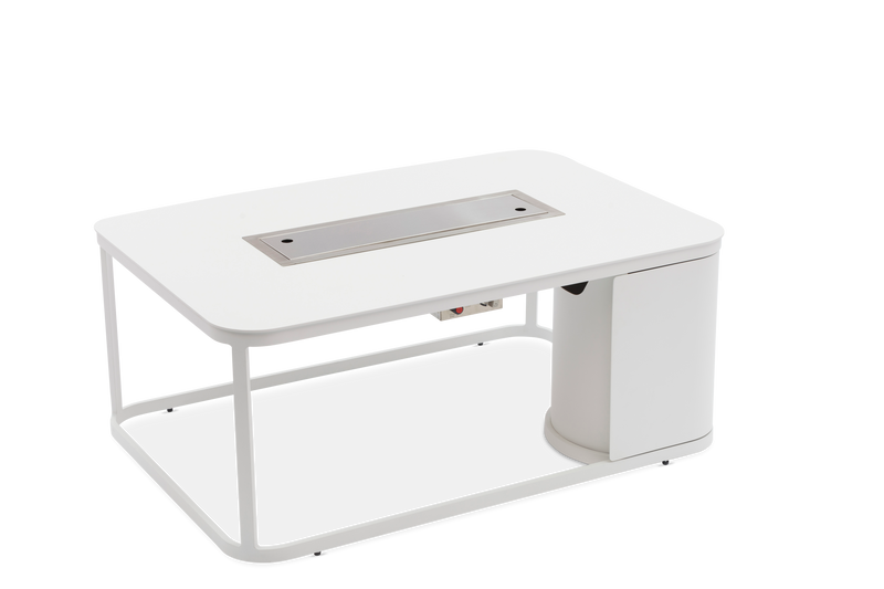 STAY Fogo Rectangular vuurtafel - White