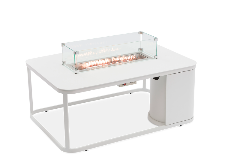STAY Fogo Rectangular vuurtafel - White
