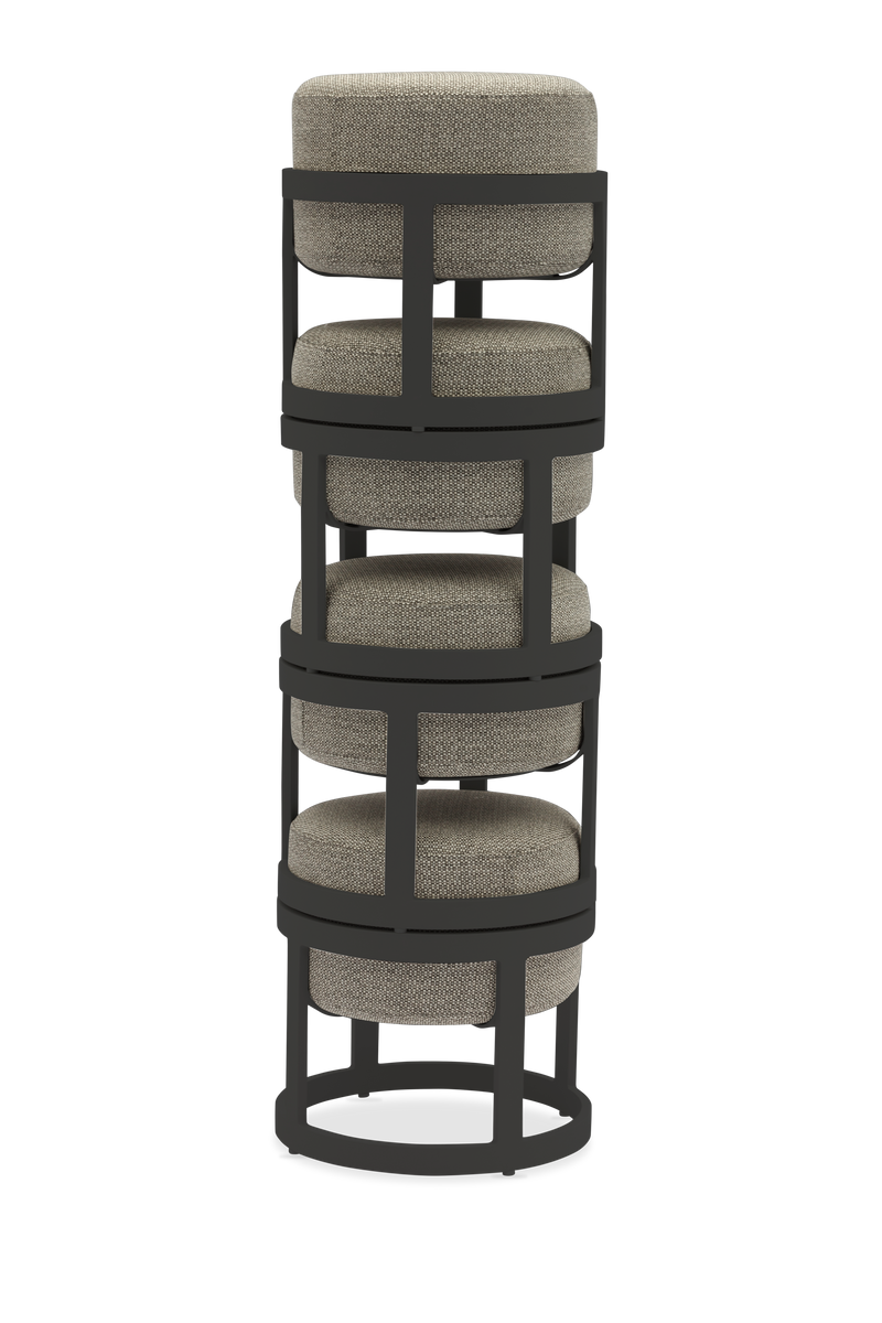 STAY Compact tuinpoef set van 5 - Ash grey / charcoal frame