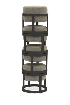 STAY Compact tuinpoef set van 5 - Ash grey / charcoal frame