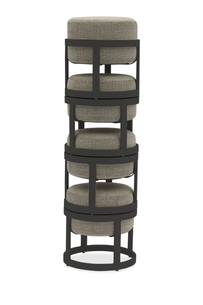 STAY Compact tuinpoef set van 5 - Ash grey / charcoal frame