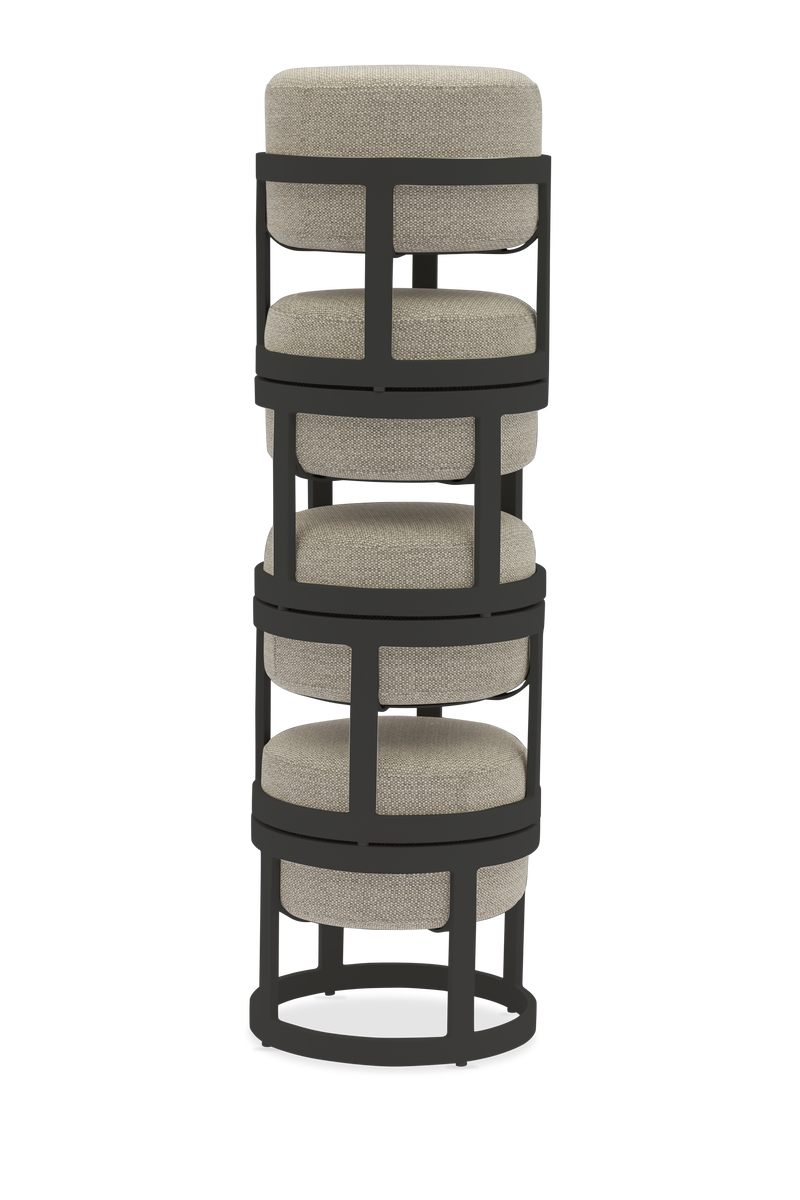 STAY Compact tuinpoef set van 5 - Light grey / charcoal frame