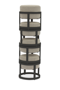 STAY Compact tuinpoef set van 5 - Light grey / charcoal frame
