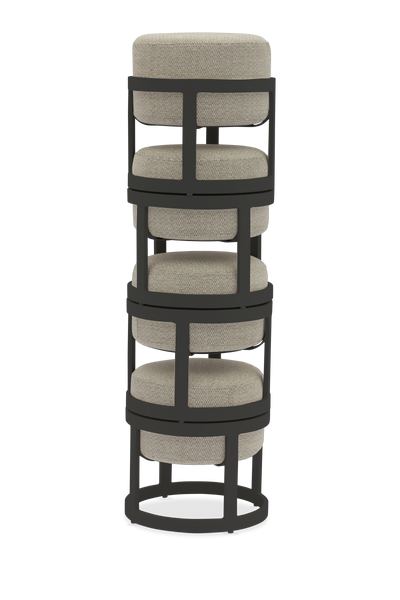 STAY Compact tuinpoef set van 5 - Light grey / charcoal frame