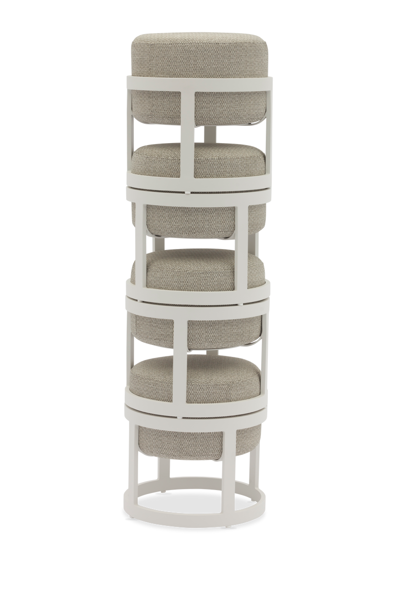 STAY Compact tuinpoef set van 5 - Light grey / white frame