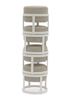 STAY Compact tuinpoef set van 5 - Light grey / white frame