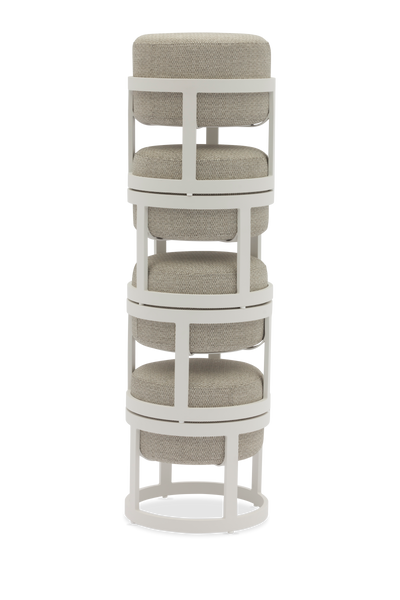 STAY Compact tuinpoef set van 5 - Light grey / white frame