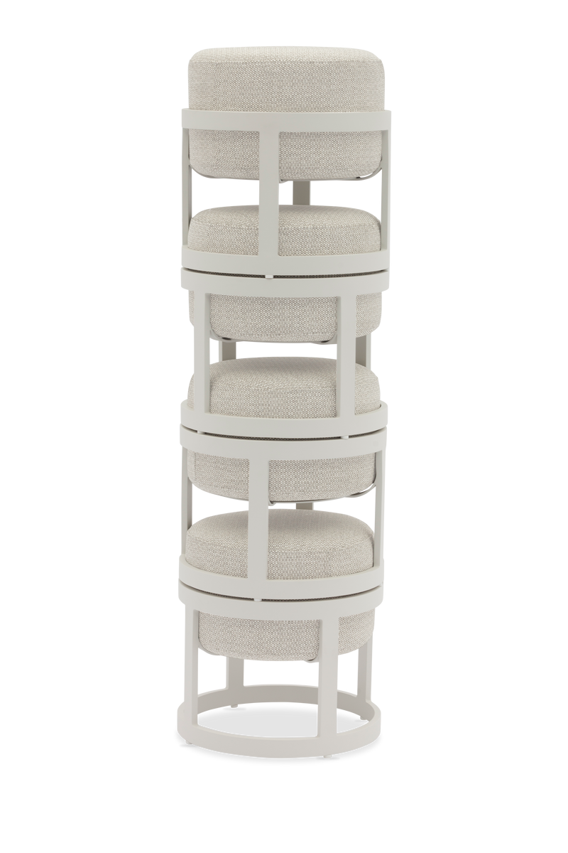 STAY Compact tuinpoef set van 5 - Stone / white frame