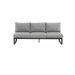 STAY Flex Triple loungebank - Ash grey / charcoal frame