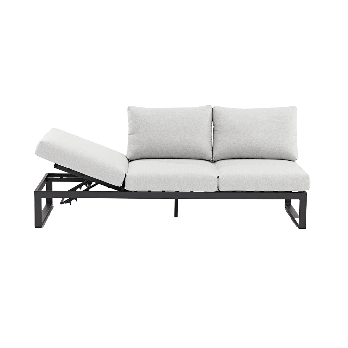 STAY Flex Triple loungebank - Stone / charcoal frame