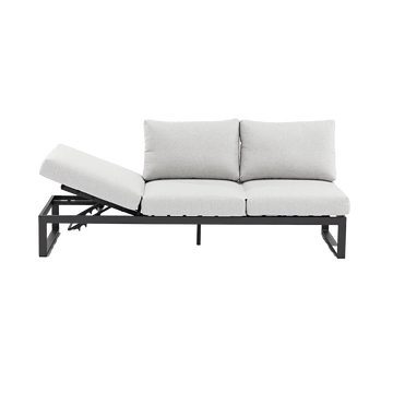 STAY Flex Triple loungebank - Stone / charcoal frame
