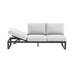 STAY Flex Triple loungebank - Stone / charcoal frame