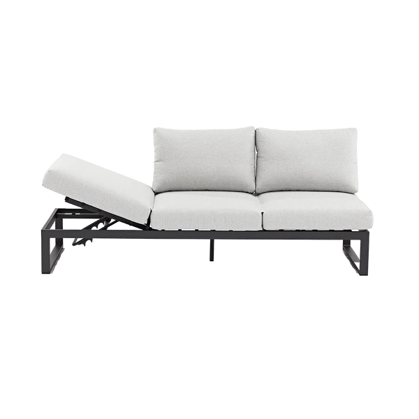 STAY Flex Triple loungebank - Stone / charcoal frame