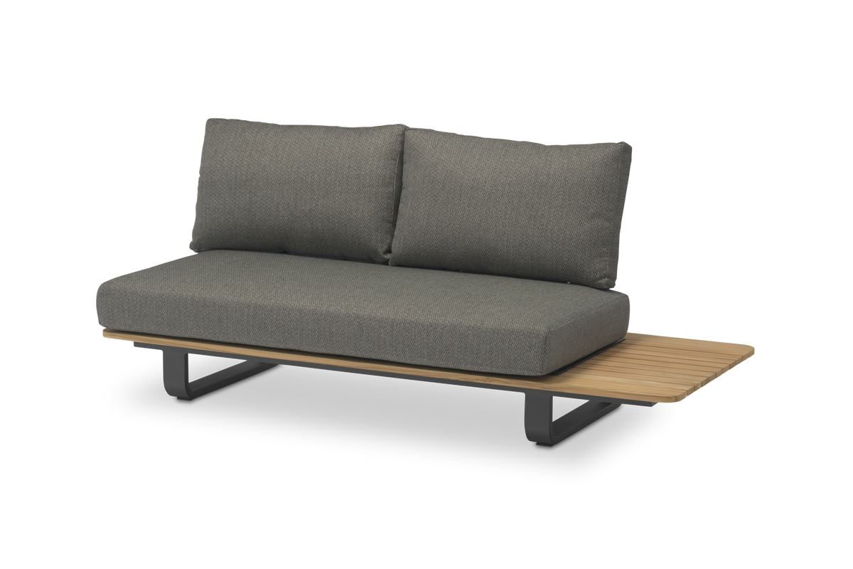 STAY Natural Double loungebank - Dark grey / green rope