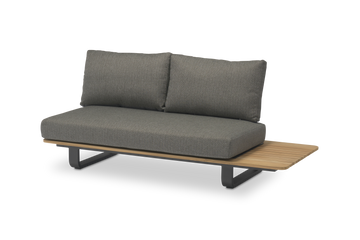 STAY Natural Double loungebank - Dark grey / green rope